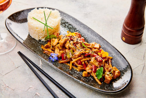 WOK DE CURCAN CU BAMBUS