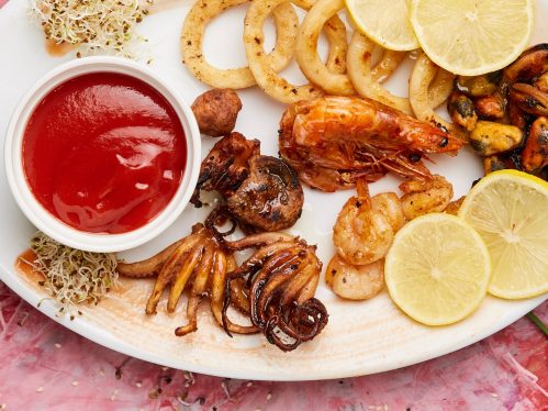 Cocktail cu fructe de mare la gratar