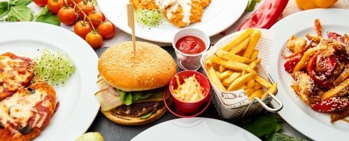 burger and fries