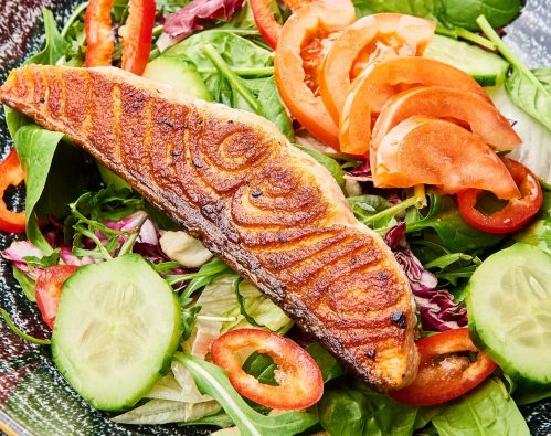 salad with fish and vegetables